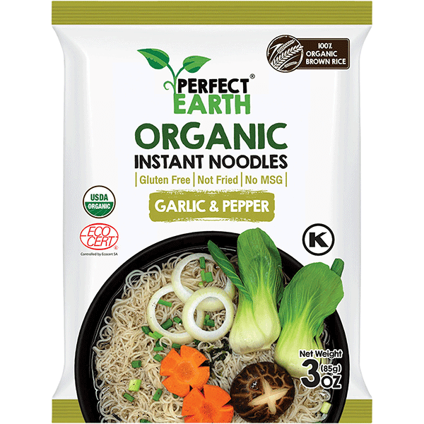 Organic Instant Noodles Garlic & Pepper